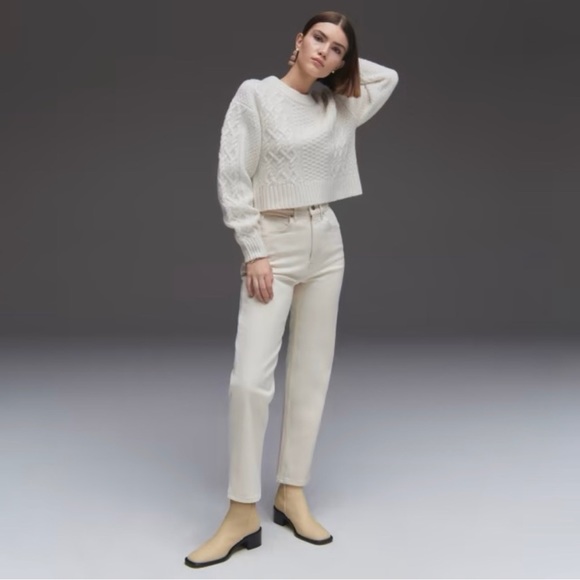 EVERLANE HR Skinny in Ivory size 28 - Picture 2 of 12